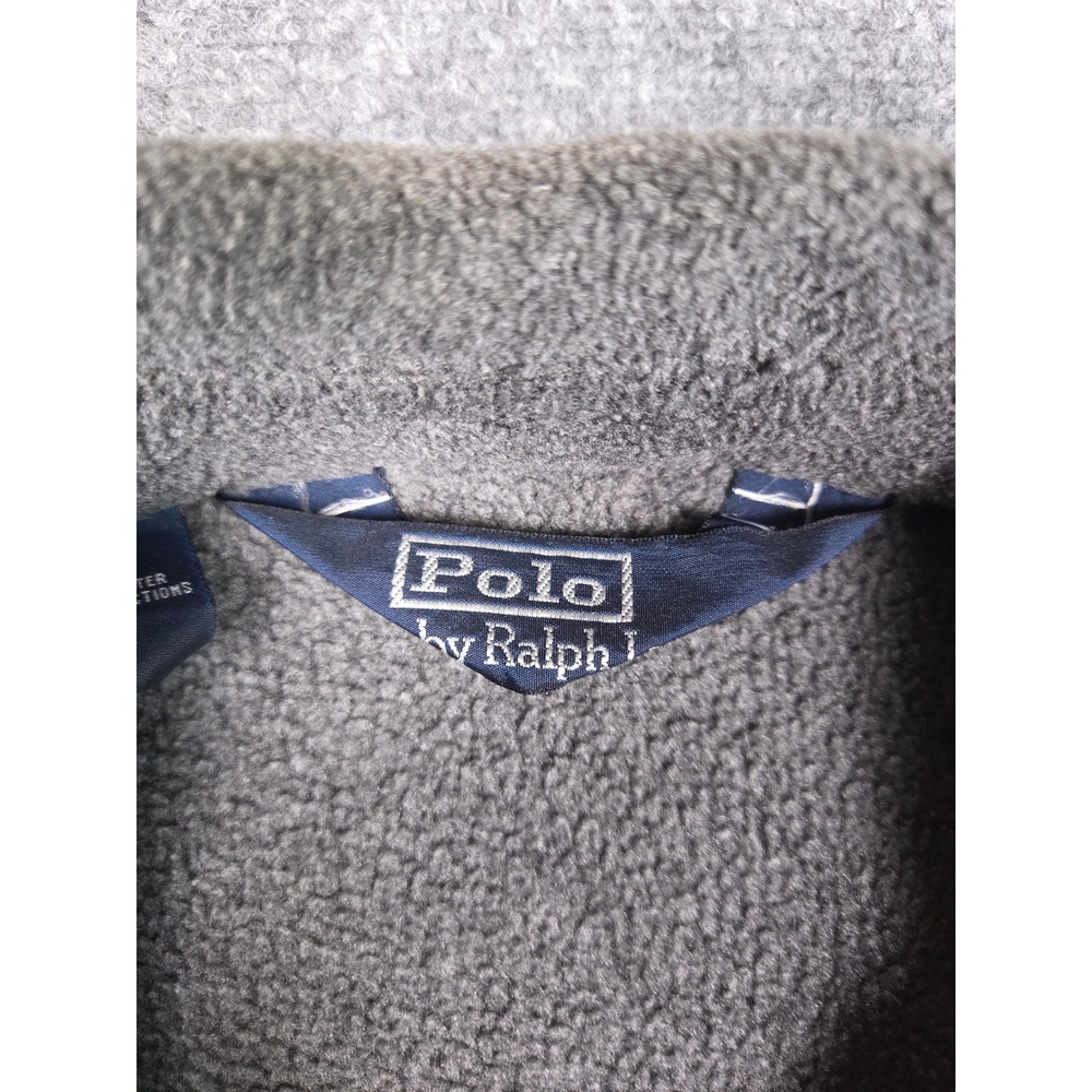 Polo Ralph Lauren Fleece Jacket‎ Mens XL Grey Full Zip Polartec Pony Logo - Picture 7 of 11